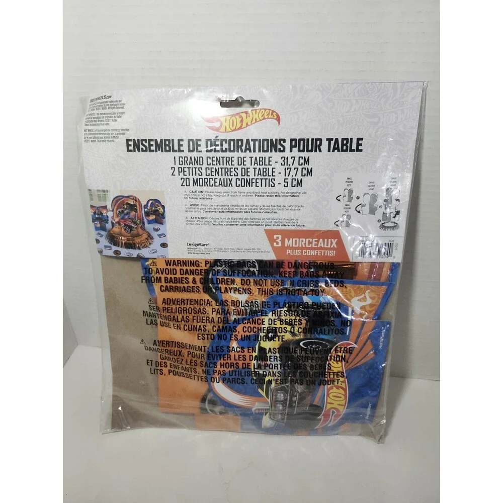 Hot Wheels Wild Racer Themed Birthday Party Decoration Kit - New in Package